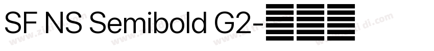 SF NS Semibold G2字体转换